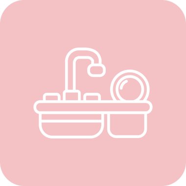 Banyo simgesinin vektör illüstrasyonu