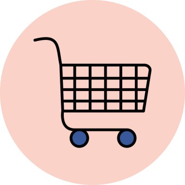 El arabası. Web simgesi basit illüstrasyon