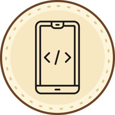 Cep telefonu. Web simgesi basit illüstrasyon