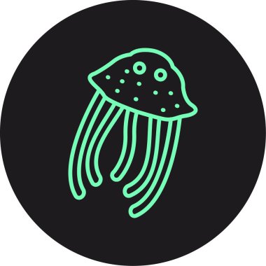 vektör denizanası simgesi çizimi