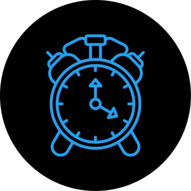 Alarm saat simgesi soyut arkaplanda izole edildi