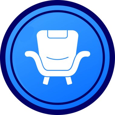 koltuk simgesi, basit vektör illüstrasyonu