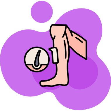 Bacak masajı ikonu. Web için masaj vektör simgesinin özet çizimi