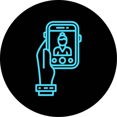 Bir mobil simgenin vektör illüstrasyonu