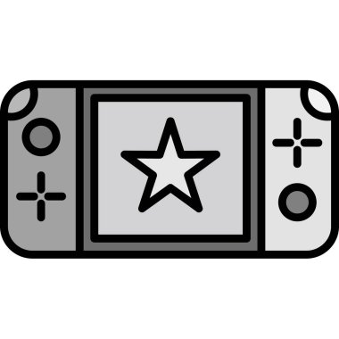 Yıldız simgesi, satır biçimi olan video oyunu konsolu