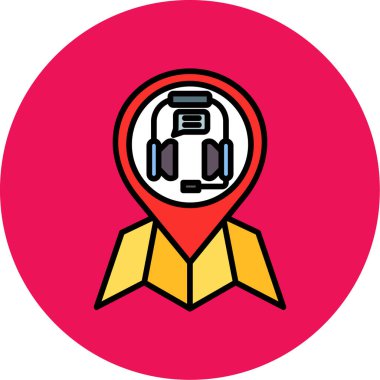 gps konum haritası simgesi