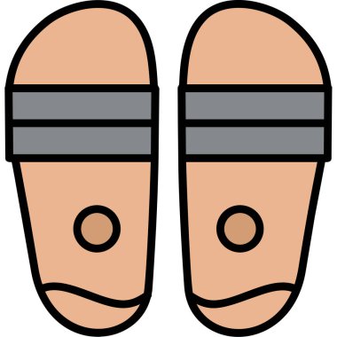 Terlik simge vektör çizim