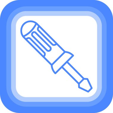 Tornavida. Web simgesi basit illüstrasyon