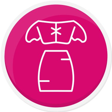 Kıyafetler. Web simgesi basit illüstrasyon