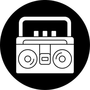 Radyo. Web simgesi basit illüstrasyon