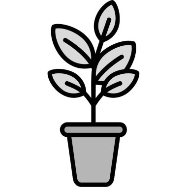 çiçek saksısı vektör simgesi