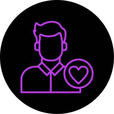 Modern aşk simgesinin vektör çizimi