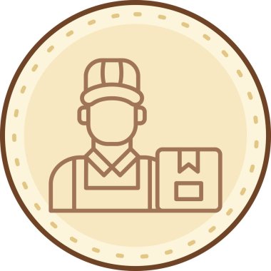 Bir işçi simgesinin vektör illüstrasyonu