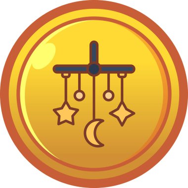 Ay ikonu vektör illüstrasyonu