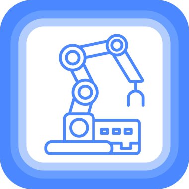 Robot kol ikonu. Web için robot kol vektör simgelerinin özet çizimi