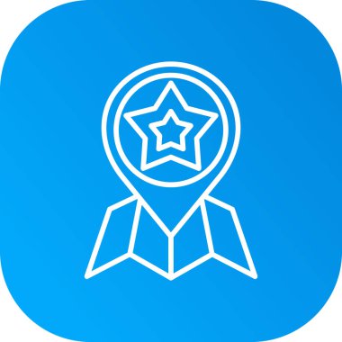 Beyaz arkaplanda izole edilmiş şerit simgesi olan ana hatlı yıldız. Favori, en iyi ödül sembolü. En yüksek puan. vektör.