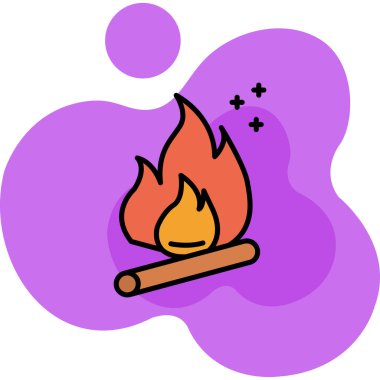 Yanan çizgi filmin vektör illüstrasyonu