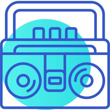 radyo simgesi, basit illüstrasyon tasarımı