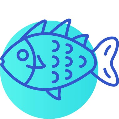 Balık. Web simgesi basit illüstrasyon