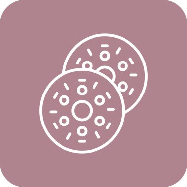 donut. Web simgesi basit illüstrasyon