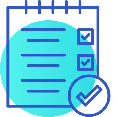 Kontrol listesi. Web simgesi basit illüstrasyon