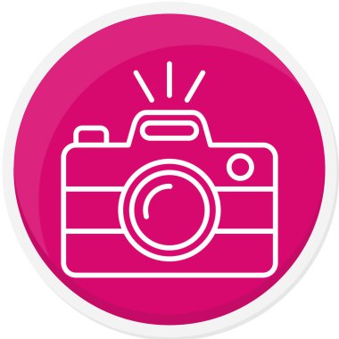 Moda tarzı izole edilmiş arkaplan gruplandırılmış kamera simgesi