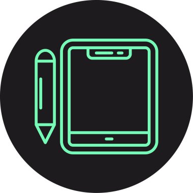tablet simge vektör illüstrasyonu