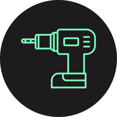 Elektrikli matkap simgesinin vektör illüstrasyonu