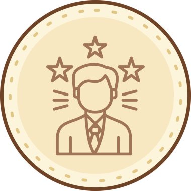 Modern bir rozet simgesinin vektör çizimi