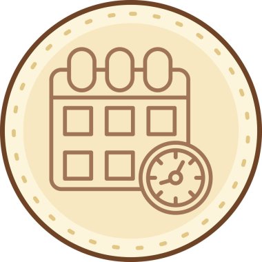 Saat. Web simgesi basit illüstrasyon