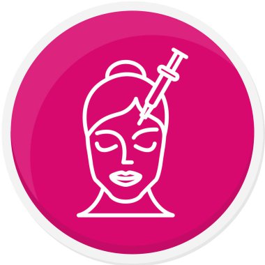 Tıbbi maskeli bir kadının vektör çizimi.