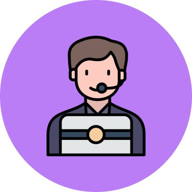 Müşteri servis simgesi vektör illüstrasyonu