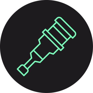 Tek bir el feneri simgesinin vektör çizimi