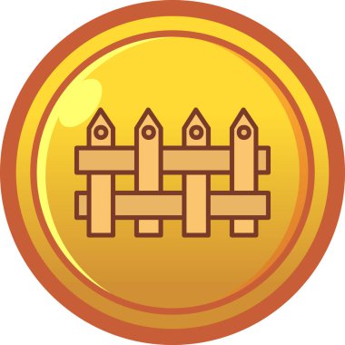 Beyaz arkaplanda altın sikkenin vektör çizimi