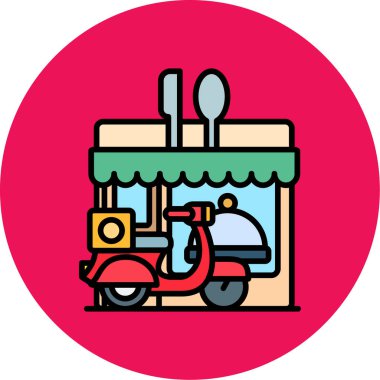 motosiklet simgesi vektör illüstrasyonu