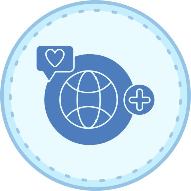 Küre. Web simgesi basit illüstrasyon