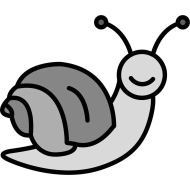 Şirin salyangoz, vektör çizimi