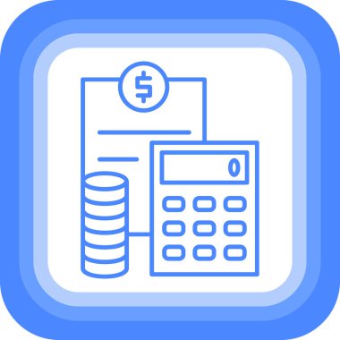 Hesap makinesi simgesinin vektör illüstrasyonu