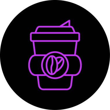 Kahve fincanı simgesinin vektör çizimi