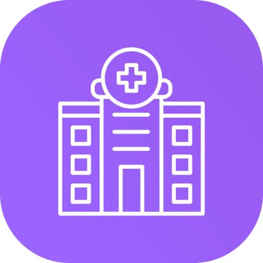 Hastanenin tıbbi vektör resimleme simgesi tasarımı