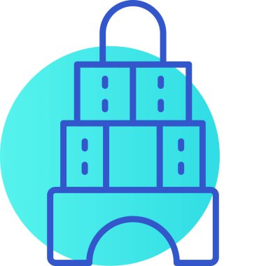 Bir hediye simgesinin vektör illüstrasyonu