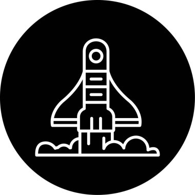 roket ikonu vektör illüstrasyonu