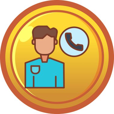 Çağrı merkezi simgesi. vektör illüstrasyonu