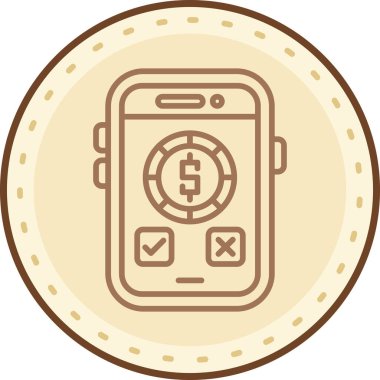 Cep telefonu. Web simgesi basit illüstrasyon