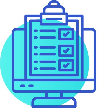 Kontrol listesi. Web simgesi basit illüstrasyon