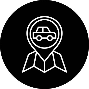 Benzersiz araba ikonu vektör illüstrasyonu
