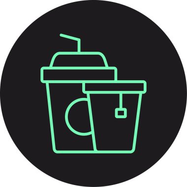 Kahve fincanı simgesinin vektör çizimi