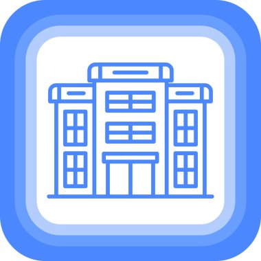 Bina binası Web simgesi basit illüstrasyon