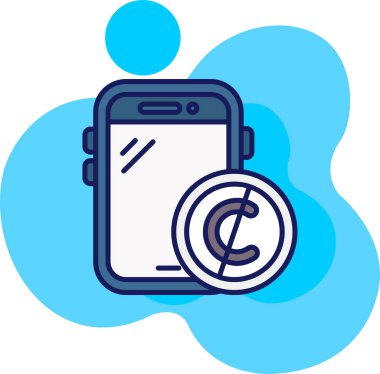 Akıllı telefon. Web simgesi basit illüstrasyon