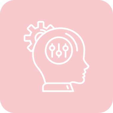 beyin ikonu vektör illüstrasyonu